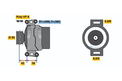 Alternator 0 124 515 064