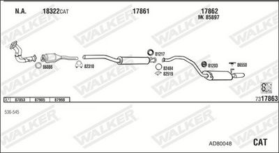 SISTEM DE ESAPAMENT WALKER AD80048