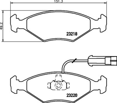 Комплект тормозных колодок, дисковый тормоз MINTEX MDB1949 для FIAT ALBEA