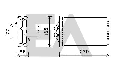 Теплообменник, отопление салона EACLIMA 45C58001 для PORSCHE CAYMAN