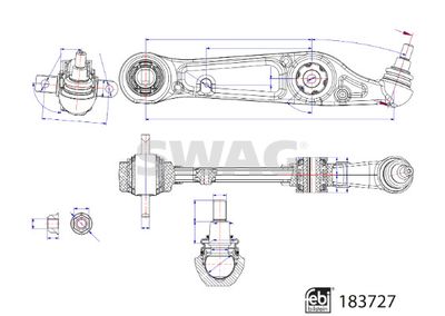 Рычаг независимой подвески колеса, подвеска колеса SWAG 33 10 9171 для ALFA ROMEO GIULIA