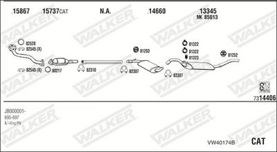 SISTEM DE ESAPAMENT WALKER VW40174B
