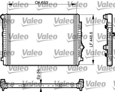 Радиатор, охлаждение двигателя VALEO 735549 для SEAT LEON