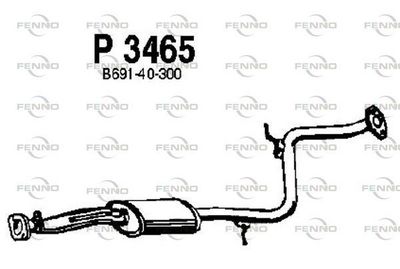 Средний глушитель выхлопных газов FENNO P3465 для MAZDA MX-3