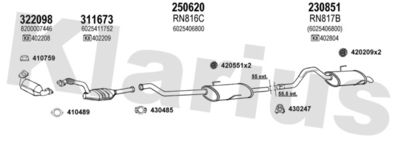 Układ wydechowy KLARIUS 720848E