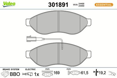 SET PLACUTE FRANA FRANA DISC VALEO 301891