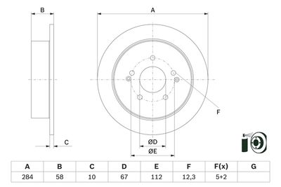 BOSCH Remschijf (0 986 479 H16)