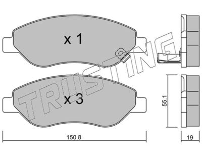 TRUSTING 793.0 Тормозные колодки и сигнализаторы для OPEL CORSA D (S07) 1.7 CDTI (L08, L68) TRUSTING 793.0 Тормозные колодки и сигнализаторы для OPEL CORSA D (S07) 1.7 CDTI (L08, L68)