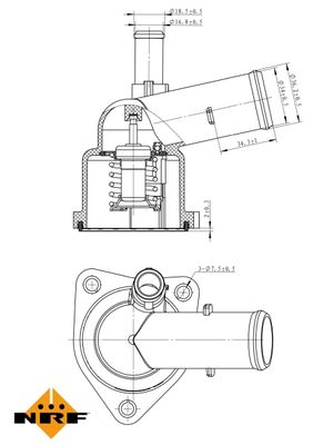 TERMOSTAT LICHID RACIRE NRF 725043 4