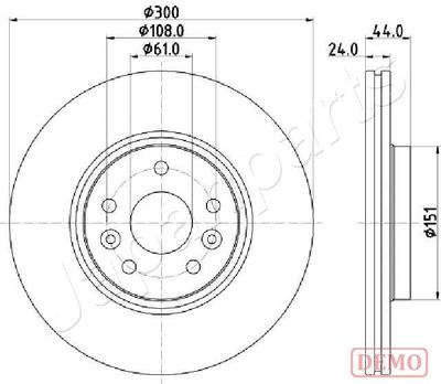 Tarcza hamulcowa JAPANPARTS DI-0706C