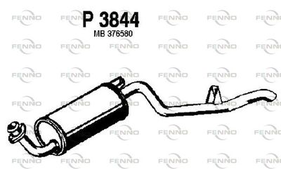 Глушитель выхлопных газов конечный FENNO P3844 для MITSUBISHI PAJERO