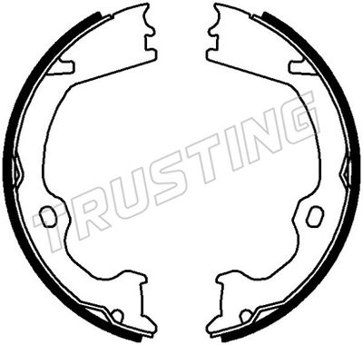 Zestaw szczęk hamulcowych, hamulec postojowy TRUSTING 253.784