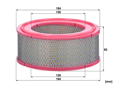 Cabinefilter (82x194x126mm) past: CASE IH 121F, 21F, 221F, 321F, FARMLIFT 632, FARMLIFT 635, FARMLIFT 735, FARMLIFT 742, FARMLIFT 935