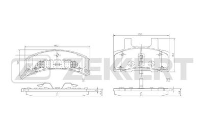 Комплект тормозных колодок, дисковый тормоз ZEKKERT BS-1073 для CHEVROLET TAHOE