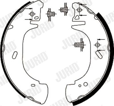 JURID 362302J Ремкомплект барабанных колодок  для OPEL MOVANO (Опель Мовано)