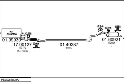 SISTEM DE ESAPAMENT MTS PEUG88808A033230