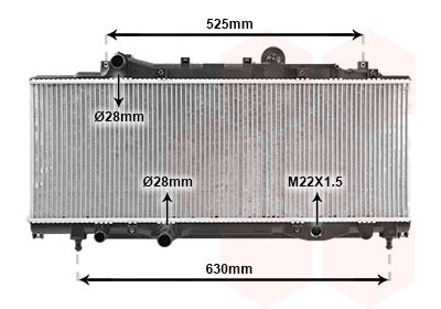 Радиатор, охлаждение двигателя VAN WEZEL 73002072 для LANCIA Y