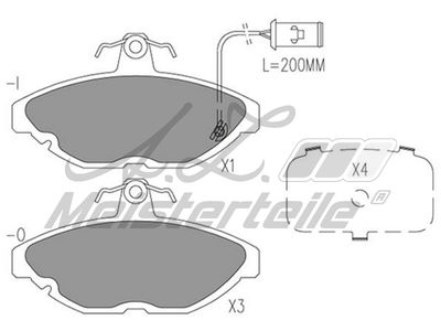 комплект спирачно феродо, дискови спирачки A.Z. Meisterteile AZMT-44-022-2342