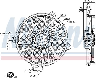 VENTILATOR RADIATOR NISSENS 85605 5