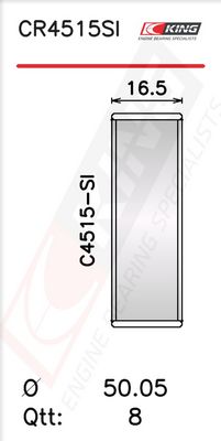 Черупка на биелен лагер KING CR4515SI0.5