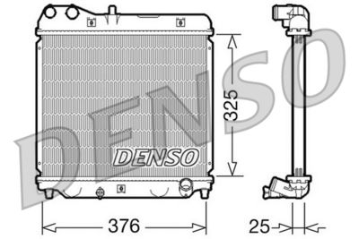 Радиатор, охлаждение двигателя DENSO DRM40015 для HONDA JAZZ
