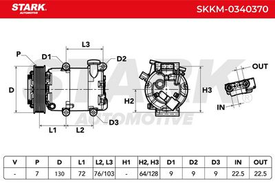 компресор, климатизация STARK SKKM-0340370