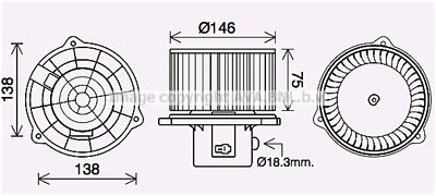 AVA QUALITY COOLING HY8462 Вентилятор салона  для HYUNDAI ELANTRA (Хендай Елантра)