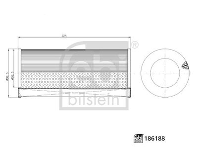 Filtr powietrza FEBI BILSTEIN 186188