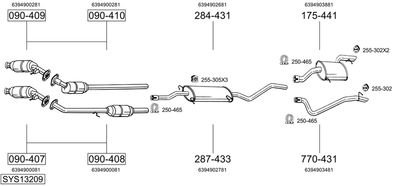 Układ wydechowy BOSAL SYS13209