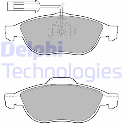 Комплект тормозных колодок, дисковый тормоз DELPHI LP1777 для ALFA ROMEO 147