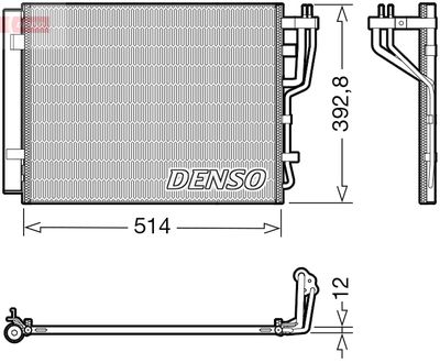 Конденсатор, кондиционер DENSO DCN41014 для HYUNDAI i30