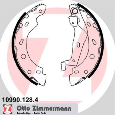 stabdžių trinkelių komplektas 10990.128.4 ZIMMERMANN