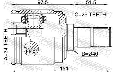 Joint Kit, drive shaft 0311-CUMTLH