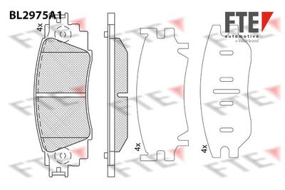 Комплект тормозных колодок, дисковый тормоз FTE 9011221 для TOYOTA C-HR