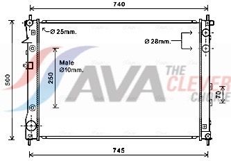 радиатор, охлаждане на двигателя AVA Clever Choice SU2091