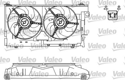 VALEO 696213 Вентилятор системы охлаждения двигателя  для PEUGEOT 306 (Пежо 306)