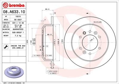 BS 6007 BRECO Тормозной диск