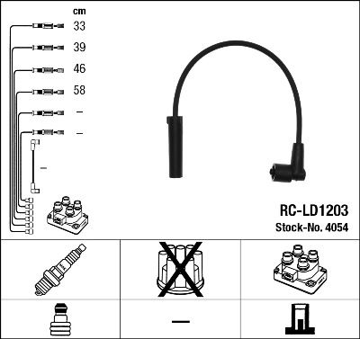 Комплект проводов зажигания NGK 4054 для LADA 111