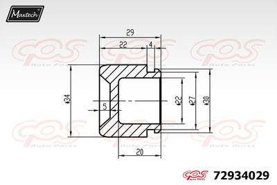 Поршень, корпус скобы тормоза MAXTECH 72934029 для BMW 1502-2002