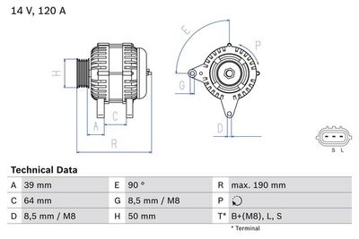 Generator BOSCH 0.986.082.440