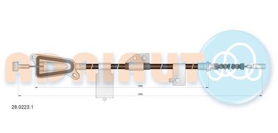 Cable Pull, parking brake 28.0223.1