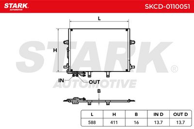 кондензатор, климатизация STARK SKCD-0110051