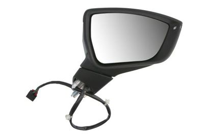 Zijspiegel Rechts (elektrisch, in reliëf, met verwarming, under-coated, elektrisch opklapbaar, met indicator) past: SEAT ATECA 04.16-