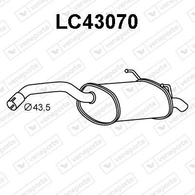Глушитель выхлопных газов конечный VENEPORTE LC43070 для LANCIA YPSILON