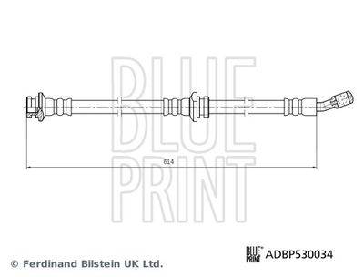 Remleiding/slang flexibel Voor Rechts (lengte 614mm, M10x1) past: NISSAN QASHQAI II 1.2-2.0 11.13-