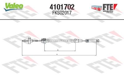 Трос, управление сцеплением VALEO 4101702 для VW JETTA
