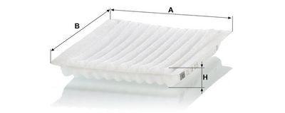 Cabinefilter (123x176x17mm) past: KUBOTA KX 033-4, KX 040-4, KX 042-4, KX 057-4, KX 121 - 3, KX 161 - 3, M 110 GX, M 135 GX, M 5040, M 5700 SDC, M 5700 SDN, M 6040, M 7040, M 7040 DHC, M 7040 FC