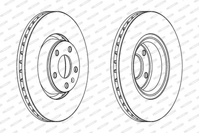 BREMSSCHEIBE FERODO DDF1277C1 1