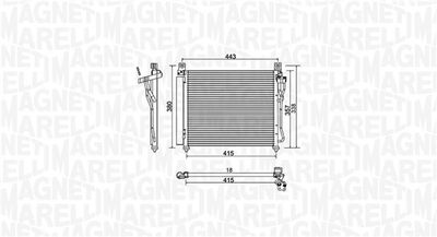 MAGNETI MARELLI Kondensator, Klimaanlage