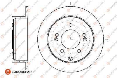 Тормозной диск EUROREPAR 1667871780 для KIA CERATO
